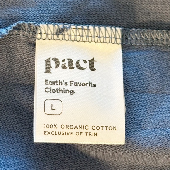 PACT Womens L Blue Midi Dress Softspun Tank Organic Cotton Minimal Coastal Comfy - Picture 9 of 11
